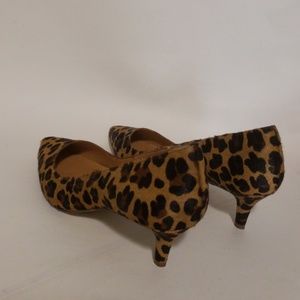J. Crew cheetah print women shoes short heel Sz 8